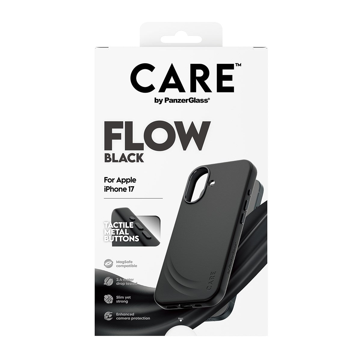 CARE by PanzerGlass® Feature FLOW Case Schwarz m. MagSafe iPhone 17